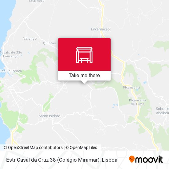 Estr Casal da Cruz 38 (Colégio Miramar) mapa