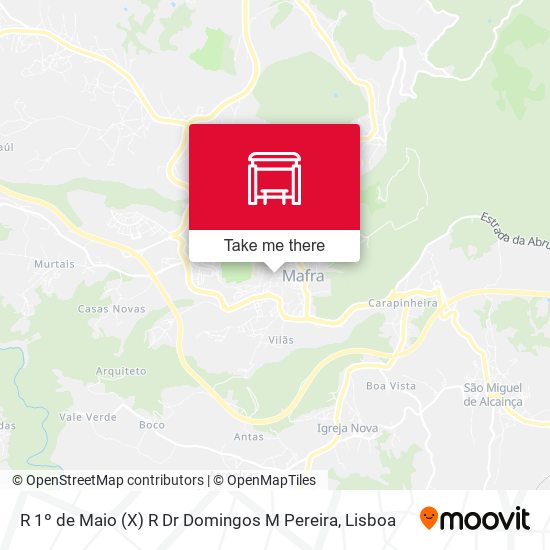 R 1º de Maio (X) R Dr Domingos M Pereira map