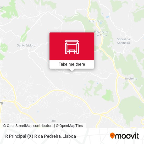 R Principal (X) R da Pedreira mapa