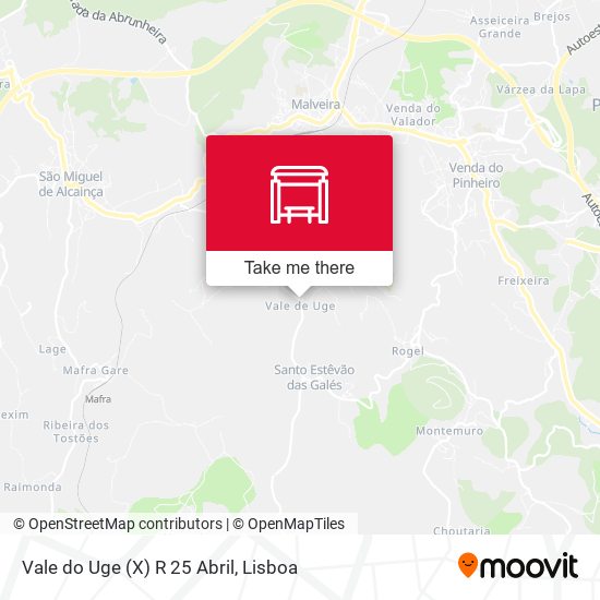 Vale do Uge (X) R 25 Abril map