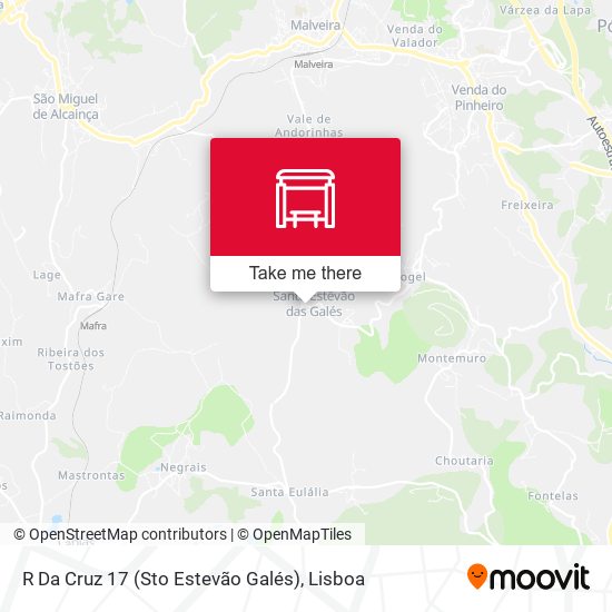 R Da Cruz 17 (Sto Estevão Galés) mapa