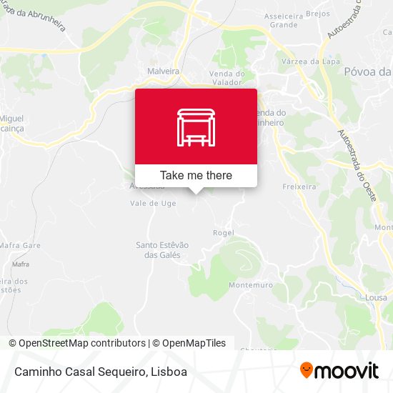 Caminho Casal Sequeiro mapa
