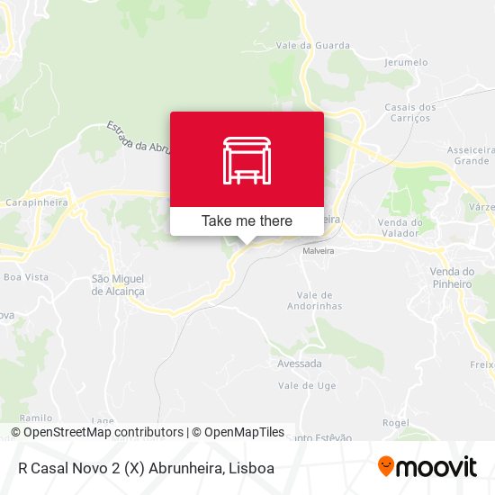 R Casal Novo 2 (X) Abrunheira mapa