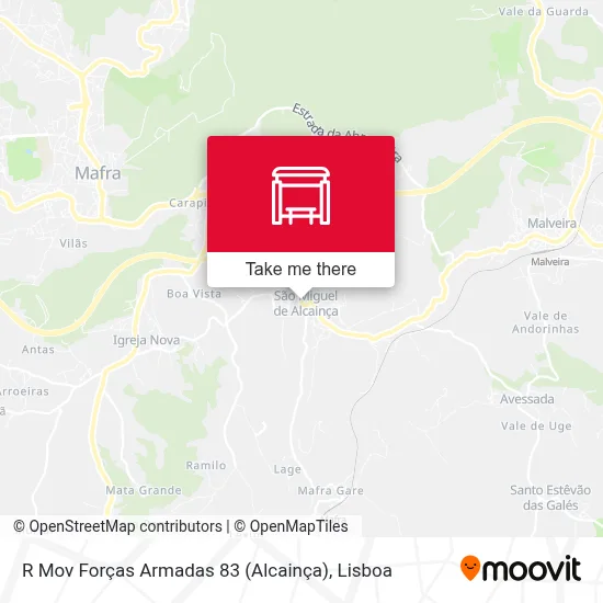 R Mov Forças Armadas 83 (Alcainça) map