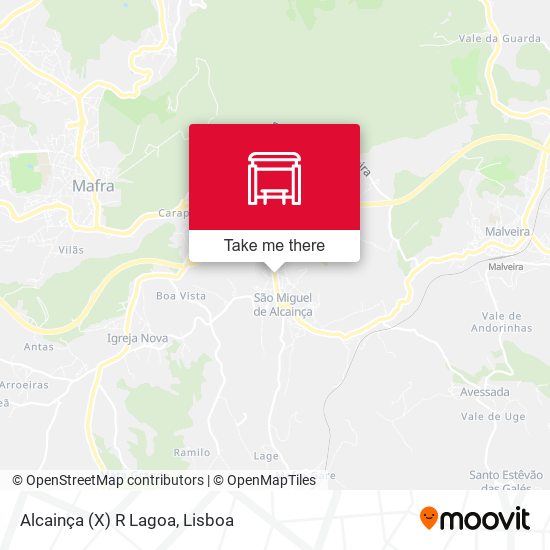 Alcainça (X) R Lagoa mapa