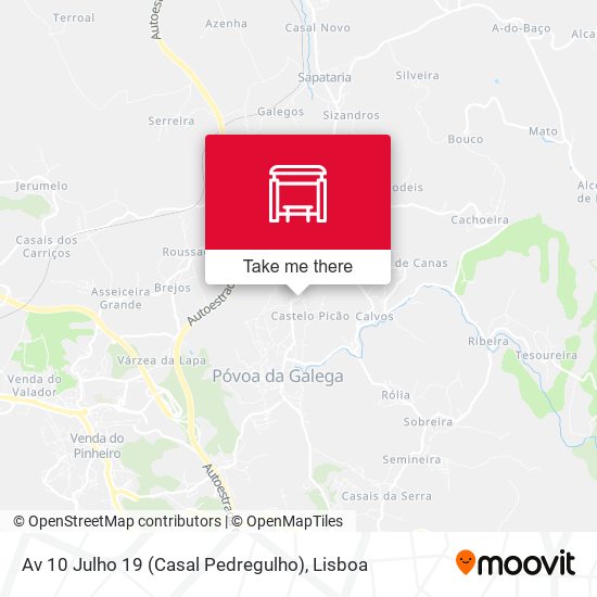 Av 10 Julho 19 (Casal Pedregulho) mapa