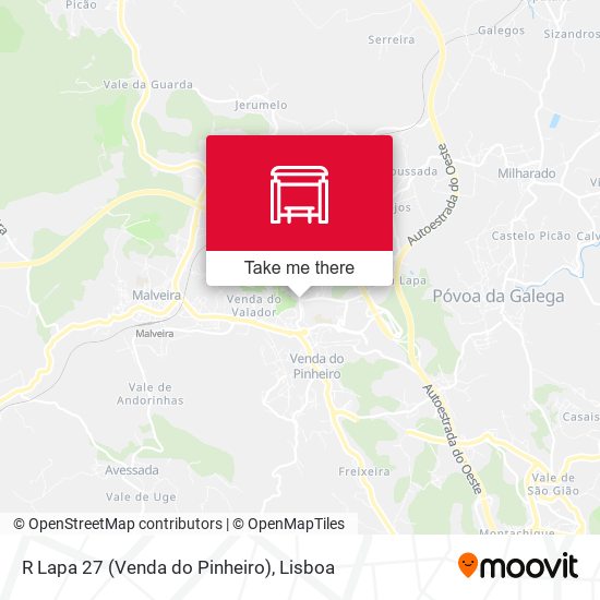 R Lapa 27 (Venda do Pinheiro) mapa