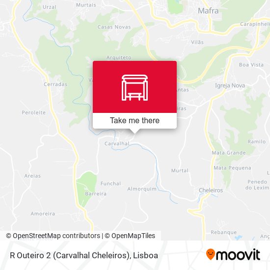 R Outeiro 2 (Carvalhal Cheleiros) mapa