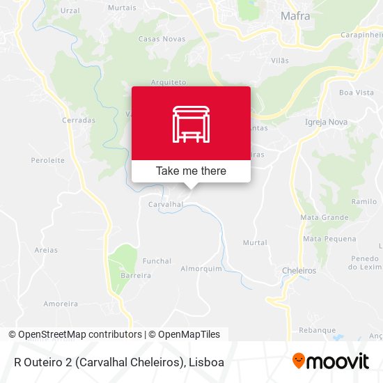 R Outeiro 2 (Carvalhal Cheleiros) mapa