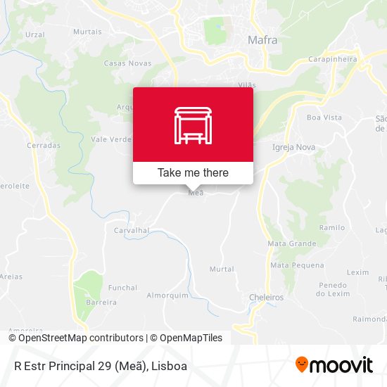R Estr Principal 29 (Meã) mapa