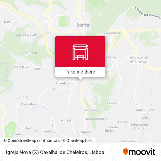 Igreja Nova (X) Cavalhal de Cheleiros map