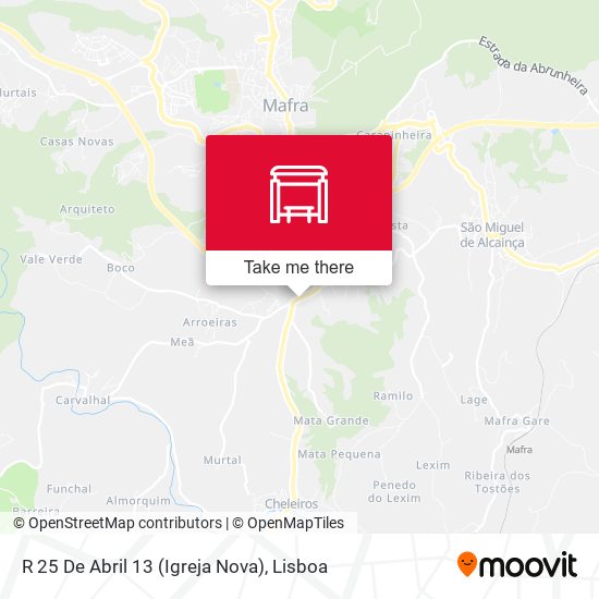 R 25 De Abril 13 (Igreja Nova) map