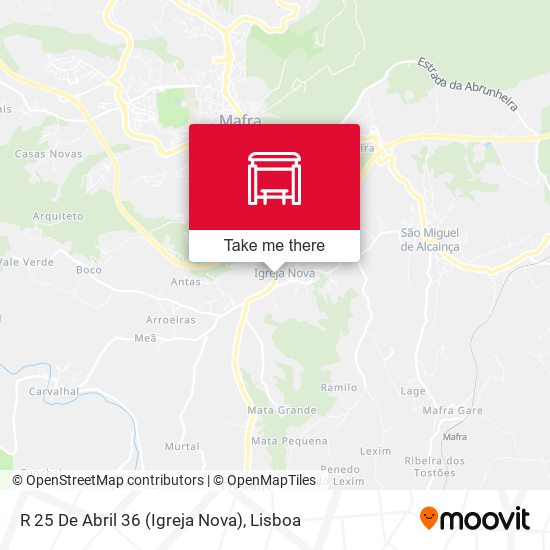 R 25 De Abril 36 (Igreja Nova) map