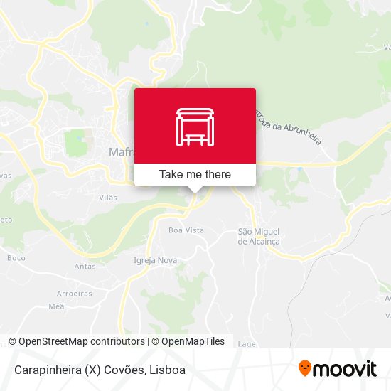 Carapinheira (X) Covões mapa