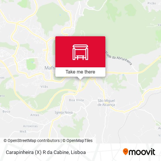Carapinheira (X) R da Cabine mapa