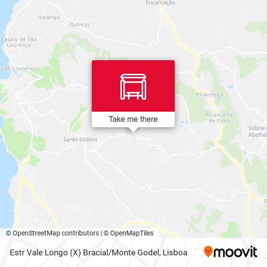 Estr Vale Longo (X) Bracial / Monte Godel mapa
