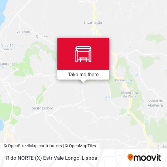 R do NORTE (X) Estr Vale Longo map
