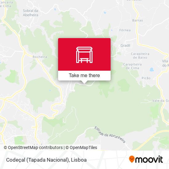 Codeçal (Tapada Nacional) mapa