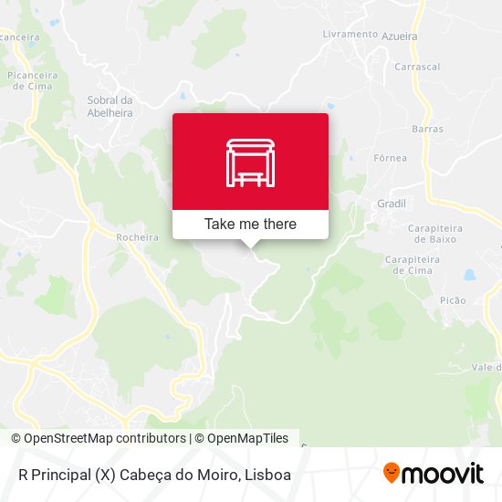 R Principal (X) Cabeça do Moiro mapa