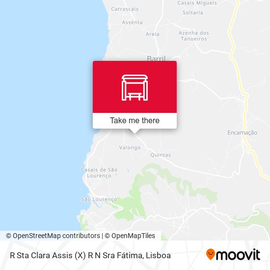 R Sta Clara Assis (X) R N Sra Fátima map