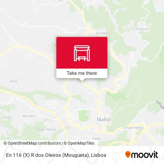 En 116 (X) R dos Oleiros (Mougueta) mapa