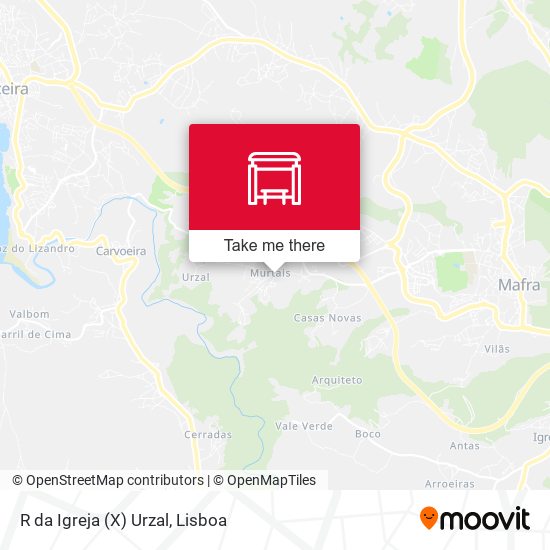 R da Igreja (X) Urzal mapa