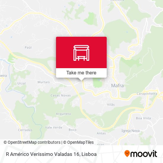 R Américo Veríssimo Valadas 16 map
