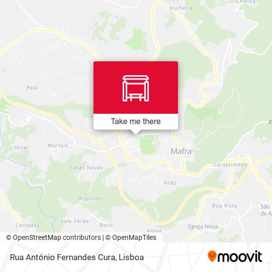 Rua António Fernandes Cura mapa