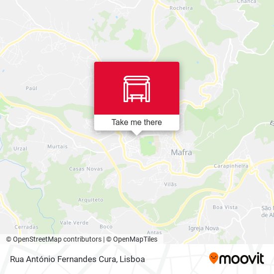 Rua António Fernandes Cura mapa