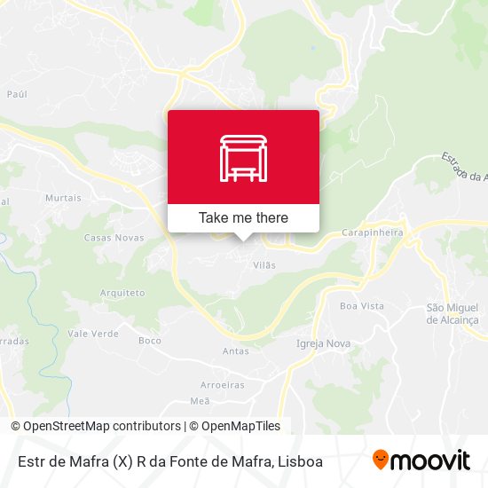 Estr de Mafra (X) R da Fonte de Mafra map