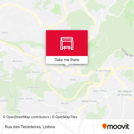 Rua das Tecedeiras map