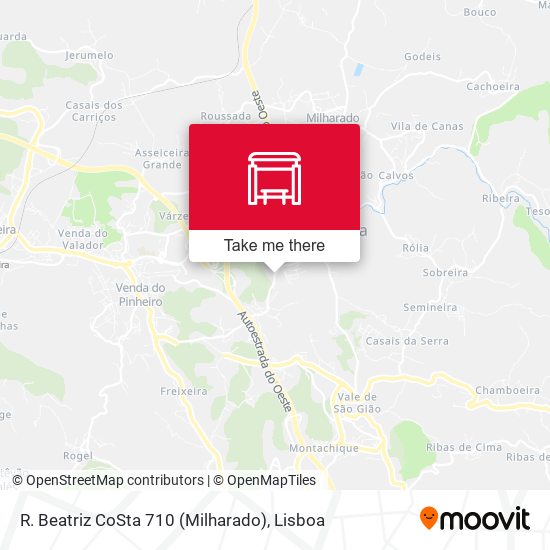 R. Beatriz CoSta 710 (Milharado) mapa