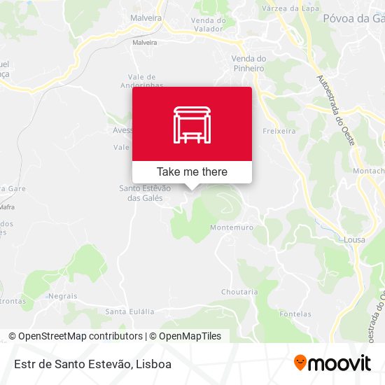 Estr de Santo Estevão mapa