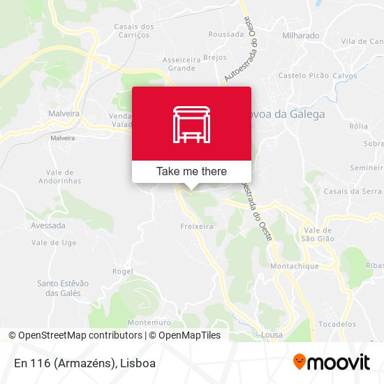 En 116 (Armazéns) mapa