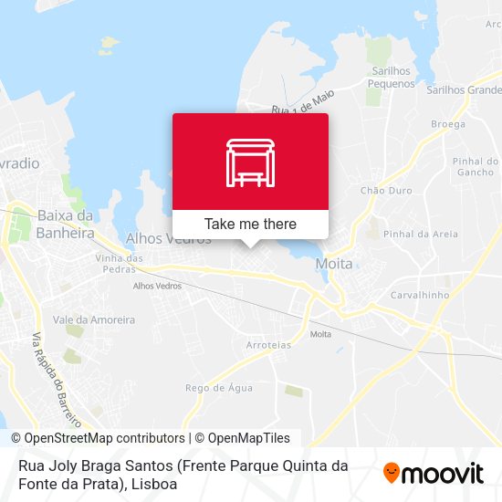 Rua Joly Braga Santos (Frente Parque Quinta da Fonte da Prata) mapa