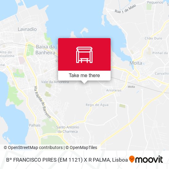 Bº FRANCISCO PIRES (EM 1121) X R PALMA mapa