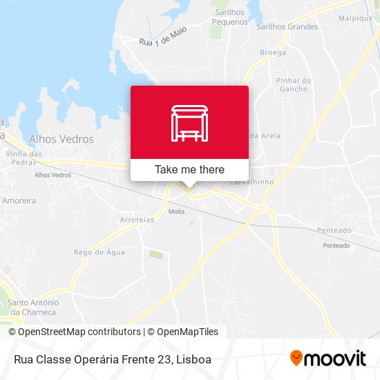 Rua Classe Operária Frente 23 map
