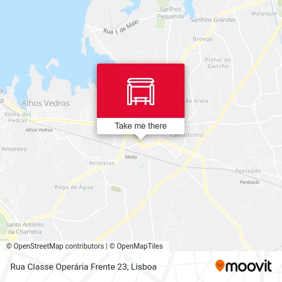 Rua Classe Operária Frente 23 map