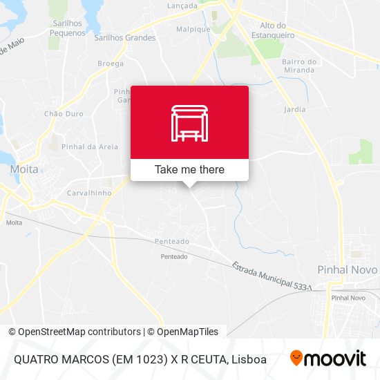QUATRO MARCOS (EM 1023) X R CEUTA map