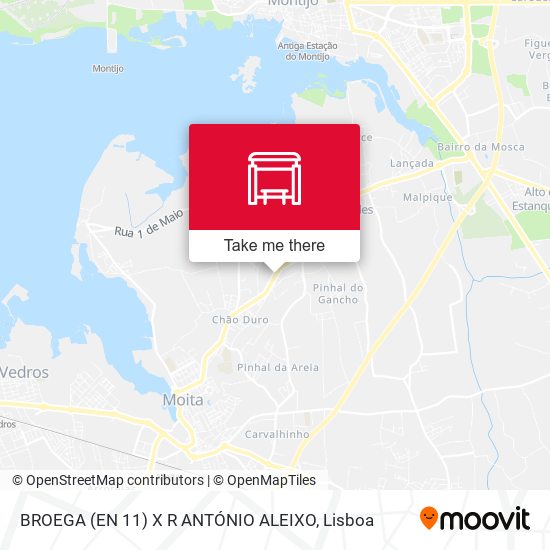 BROEGA (EN 11) X R ANTÓNIO ALEIXO mapa