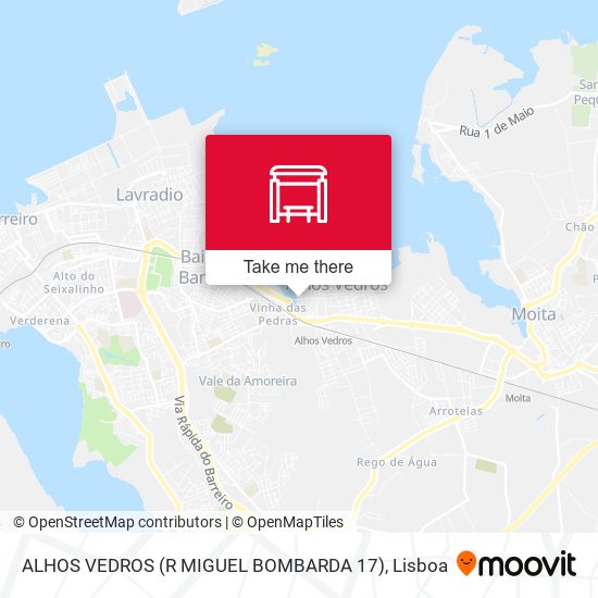 ALHOS VEDROS (R MIGUEL BOMBARDA 17) mapa