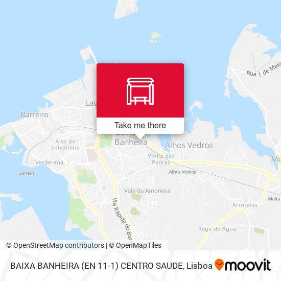 BAIXA BANHEIRA (EN 11-1) CENTRO SAUDE mapa