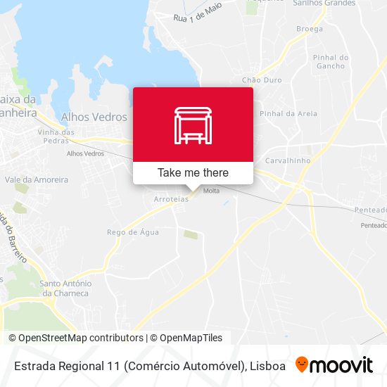 Estrada Regional 11 (Comércio Automóvel) map