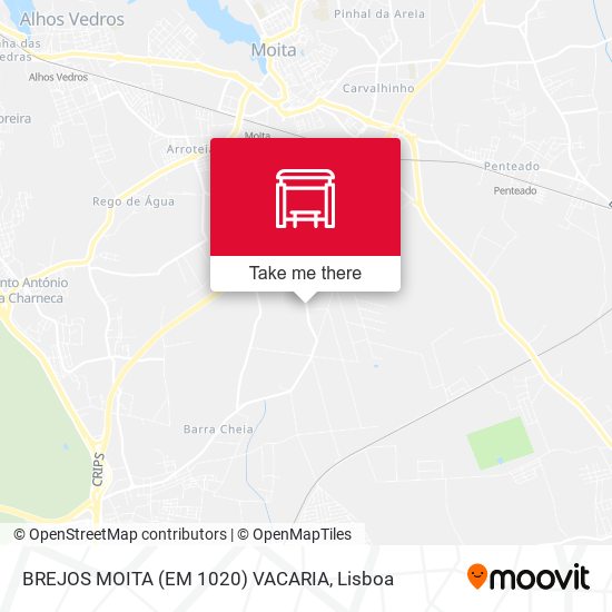 BREJOS MOITA (EM 1020) VACARIA map