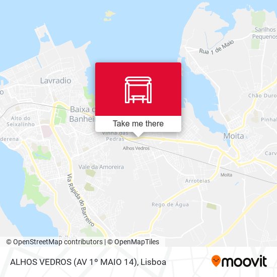 ALHOS VEDROS (AV 1º MAIO 14) mapa