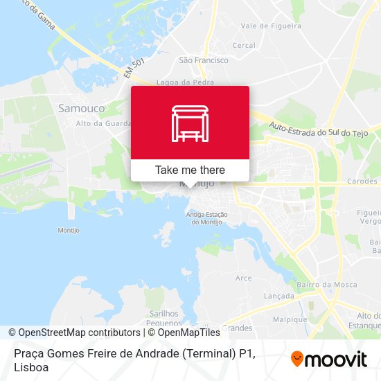 Praça Gomes Freire de Andrade (Terminal) P1 mapa