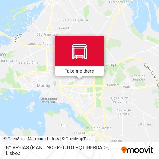 Bº AREIAS (R ANT NOBRE) JTO PÇ LIBERDADE mapa