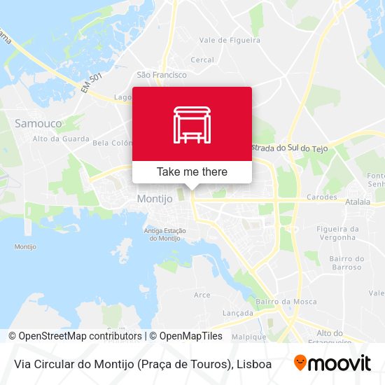 Via Circular do Montijo (Praça de Touros) mapa