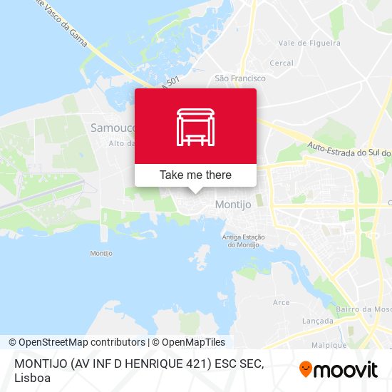 MONTIJO (AV INF D HENRIQUE 421) ESC SEC mapa