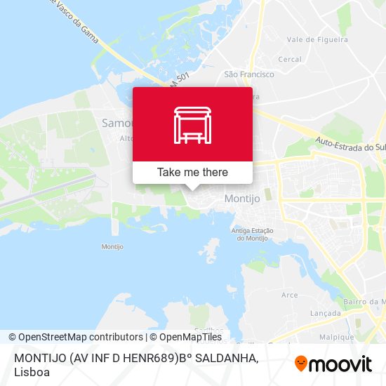 MONTIJO (AV INF D HENR689)Bº SALDANHA mapa
